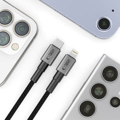 TECH-PROTECT ULTRABOOST DNA LIGHTNING PD27W/3A 25CM ŽELEZNO SIVA