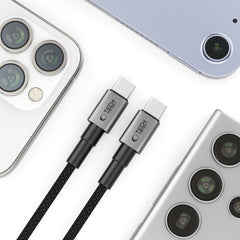 TECH-PROTECT ULTRABOOST DNA TYPE-C PD60W/3A 100CM ŽELEZNO SIVA