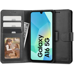 OVITEK TECH-PROTECT WALLET GALAXY A16 4G / 5G ČRN ČRNO