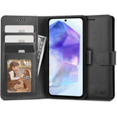 OVITEK ZA KNJIGE TECH-PROTECT WALLET GALAXY A55 5G ČRN
