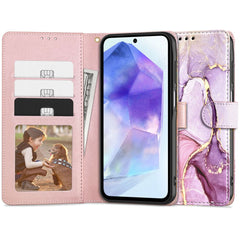 OVITEK ZA KNJIGE TECH-PROTECT WALLET GALAXY A55 5G MARBLE