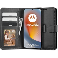 OVITEK ZA KNJIGE TECH-PROTECT WALLET MOTOROLA EDGE 50 FUSION 5G ČRN