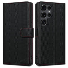 OVITEK TECH-PROTECT WALLET RS GALAXY S25 ULTRA ČRNA/RDEČA