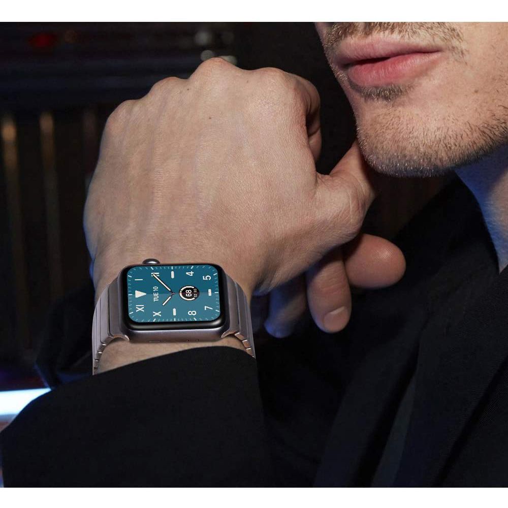 REMENIČEK DOOP LINKBAND APPLE WATCH 4 / 5 / 6 / 7 / 8 / 9 / SE / ULTRA 1 / 2 (42 / 44 / 45 / 49 MM) ČRNA