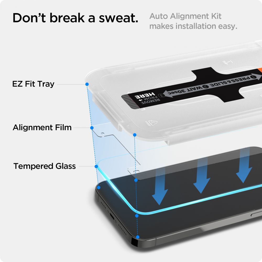 KREPEN STEKLO SPIGEN GLAS.TR "EZ FIT" IPHONE 13 / 13 PRO / 14 / 16E