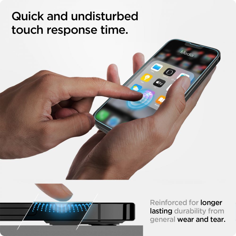 KREPEN STEKLO SPIGEN GLAS.TR "EZ FIT" IPHONE 13 / 13 PRO / 14 / 16E