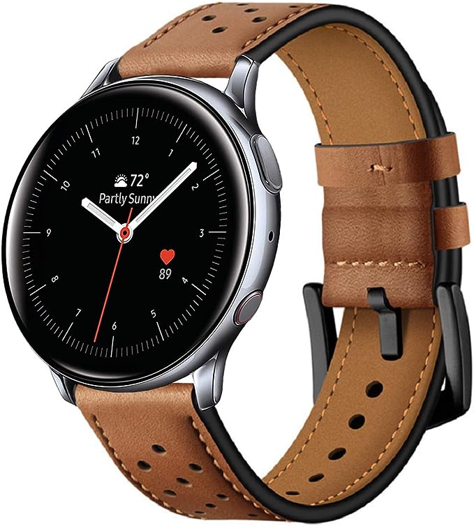 REMENIČEK HEYBAND USNJE SAMSUNG GALAXY WATCH 4 / 5 / 5 PRO / 6 / 7 / FE RJAVA
