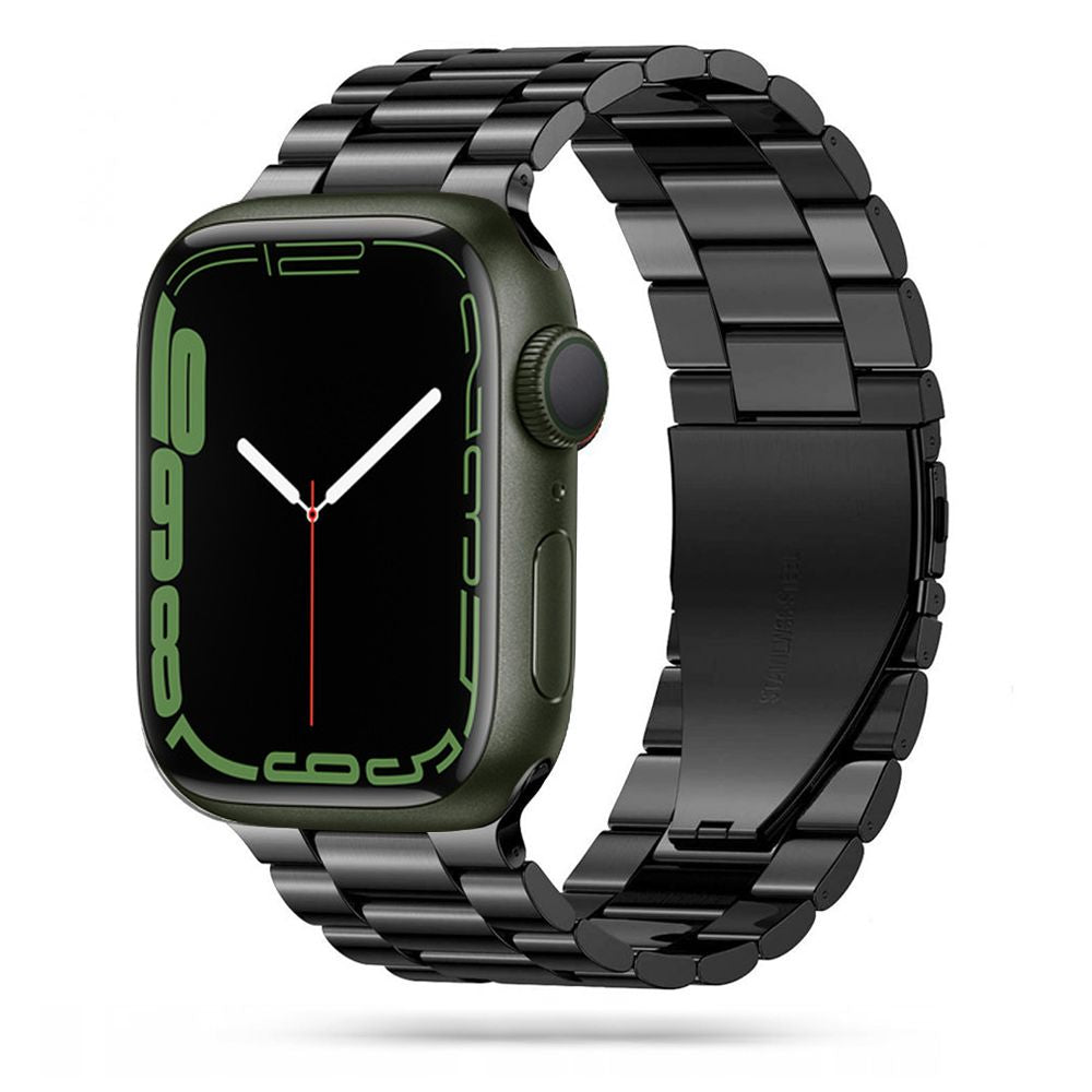 REMENIČEK DOOP IZ NEHRĐAJOČEGA JEKLA ZA APPLE WATCH 6 / 7 / 8 / 9 / 10 / SE / ULTRA 1 / 2 (44 / 45 / 46 / 49 MM) ČRNA