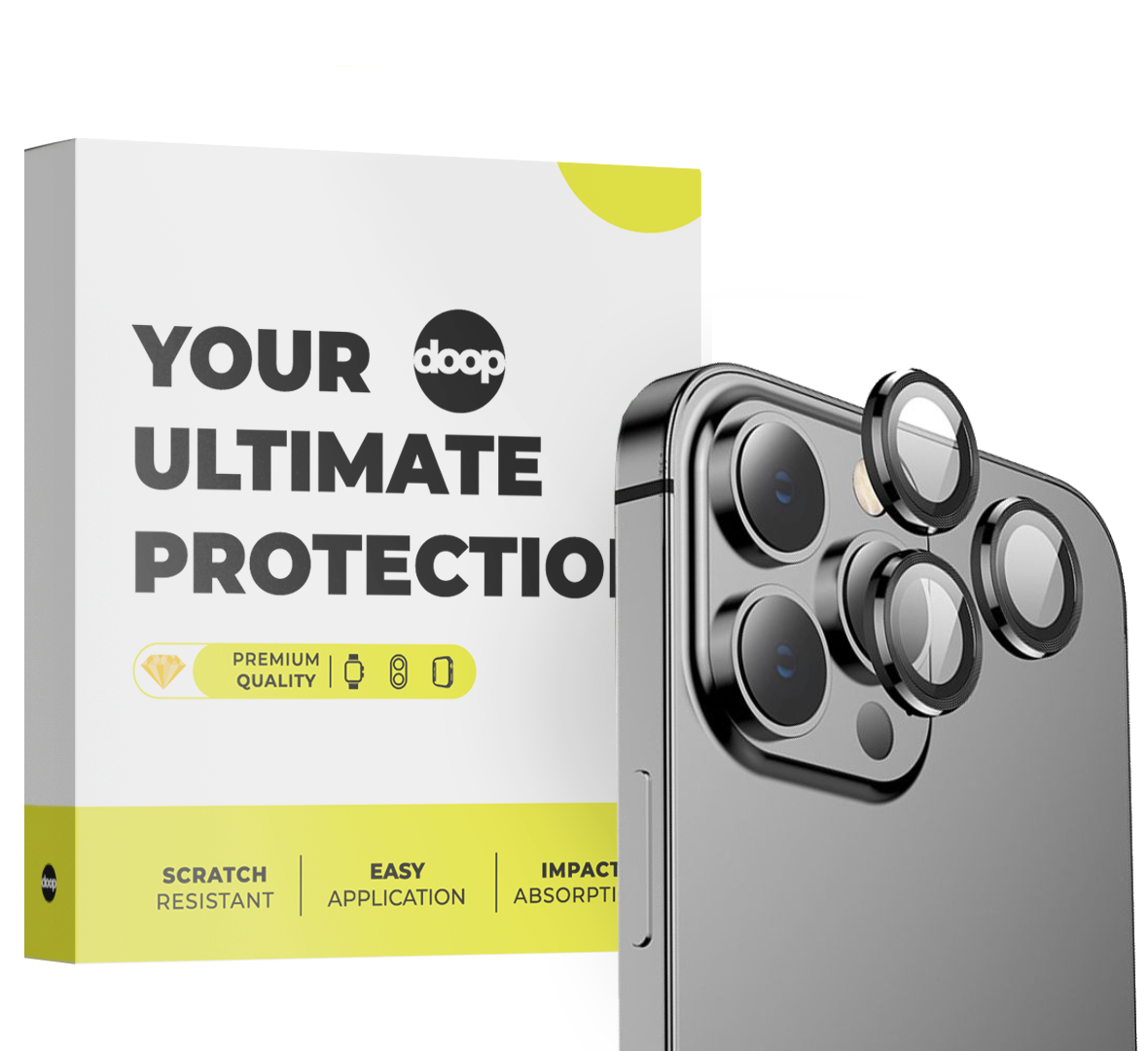 ZAŠČITA FOTOAPARATA DOOP CAMRING IPHONE 13 PRO / 13 PRO MAX ČRNA