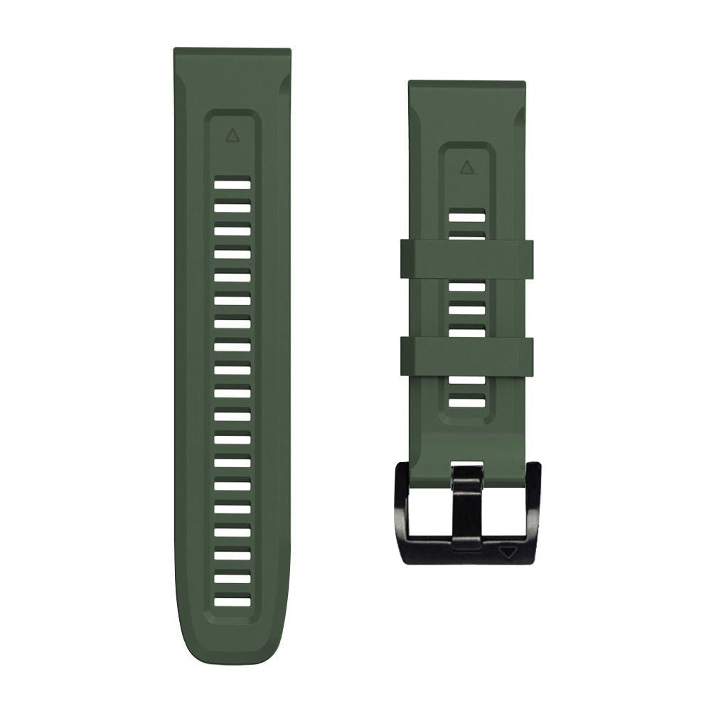 SILIKONSKI PAŠEK ZA GARMIN 26MM FENIX 3 / 5X / 3HR / 5X PLUS / 6X / 6X PRO / 7X DOOP EXPLORER VOJAK ZELENA