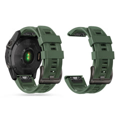 SILIKONSKI PAŠEK ZA GARMIN 26MM FENIX 3 / 5X / 3HR / 5X PLUS / 6X / 6X PRO / 7X DOOP EXPLORER VOJAK ZELENA
