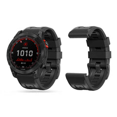 SILIKONSKI PAŠEK ZA GARMIN 22MM FENIX 5 / 6 / 6 PRO / 7 DOOP EXPLORER 22MM ČRN.