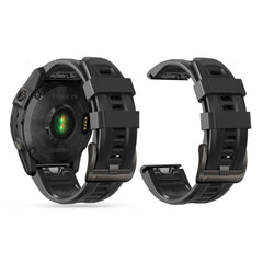 SILIKONSKI PAŠEK ZA GARMIN 22MM FENIX 5 / 6 / 6 PRO / 7 DOOP EXPLORER 22MM ČRN.