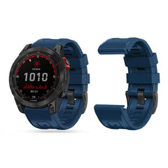 SILIKONSKI PAŠEK ZA GARMIN 22MM FENIX 5 / 6 / 6 PRO / 7 DOOP EXPLORER 22MM MORNARSKO MODRA