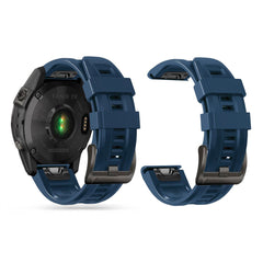 SILIKONSKI PAŠEK ZA GARMIN 22MM FENIX 5 / 6 / 6 PRO / 7 DOOP EXPLORER 22MM MORNARSKO MODRA