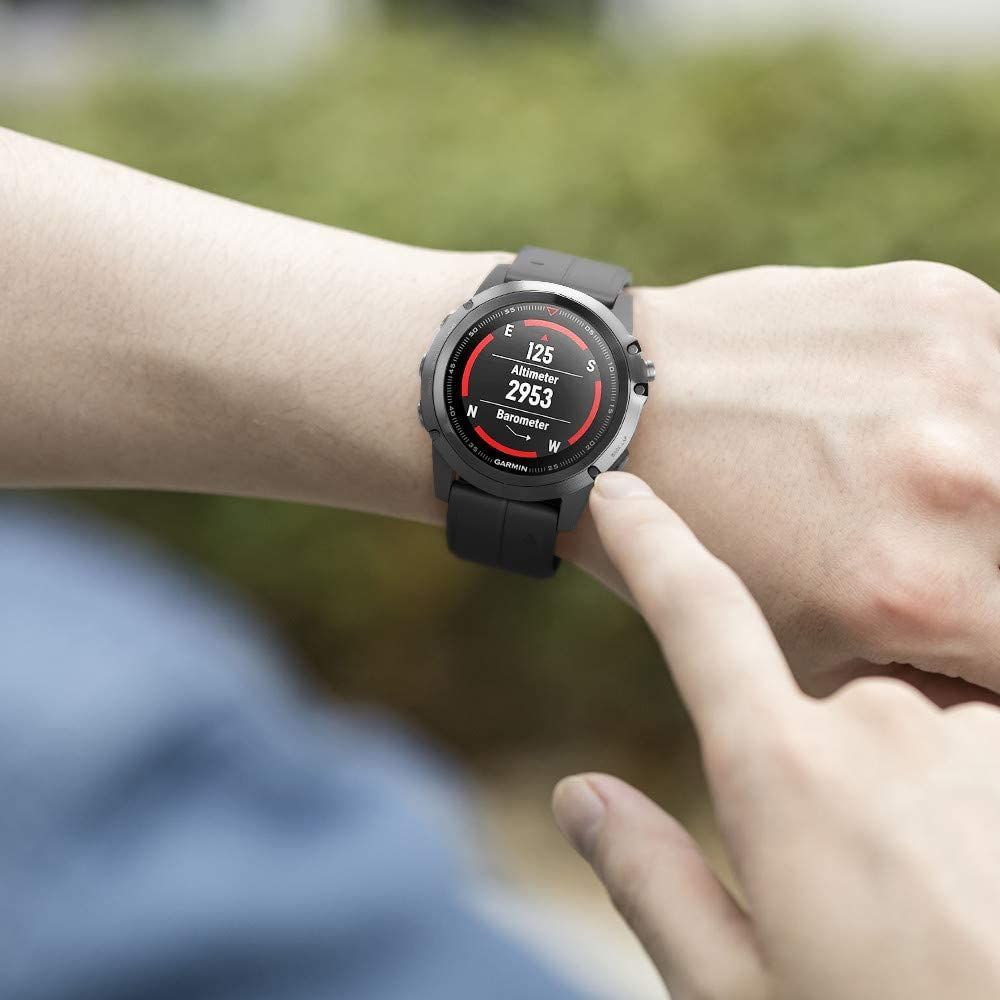 SILIKONSKI PAŠEK ZA GARMIN 26MM FENIX 3 / 5X / 3HR / 5X PLUS / 6X / 6X PRO / 7X DOOP EXPLORER VOJAK ZELENA