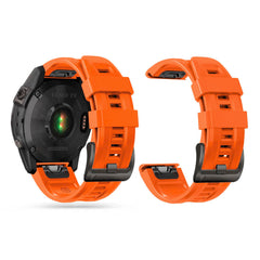 SILIKONSKI PAŠEK ZA GARMIN 22MM FENIX 5 / 6 / 6 PRO / 7 DOOP EXPLORER 22MM ORANŽNA