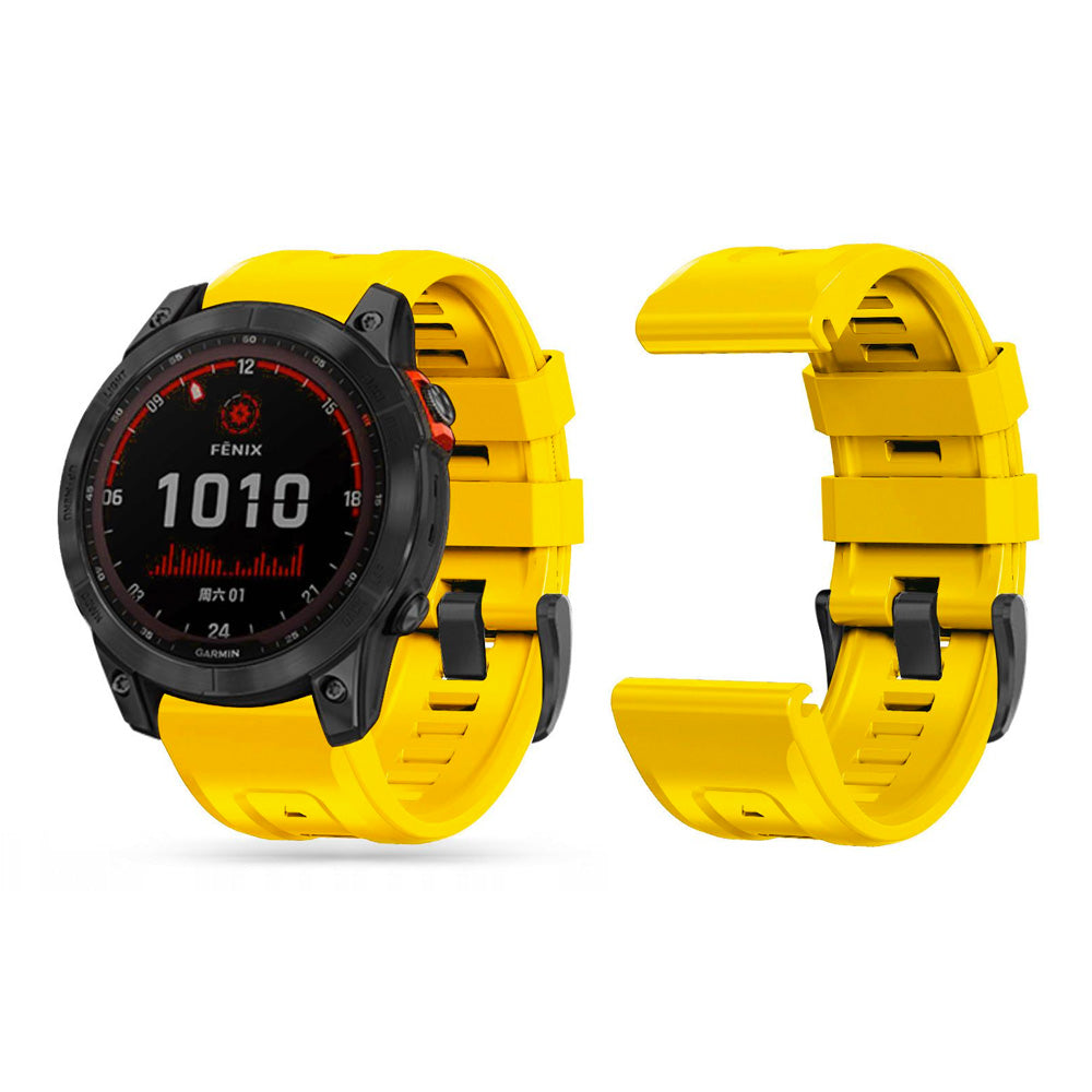SILIKONSKI PAŠEK ZA GARMIN 22MM FENIX 5 / 6 / 6 PRO / 7 DOOP EXPLORER 22MM RUMEN.