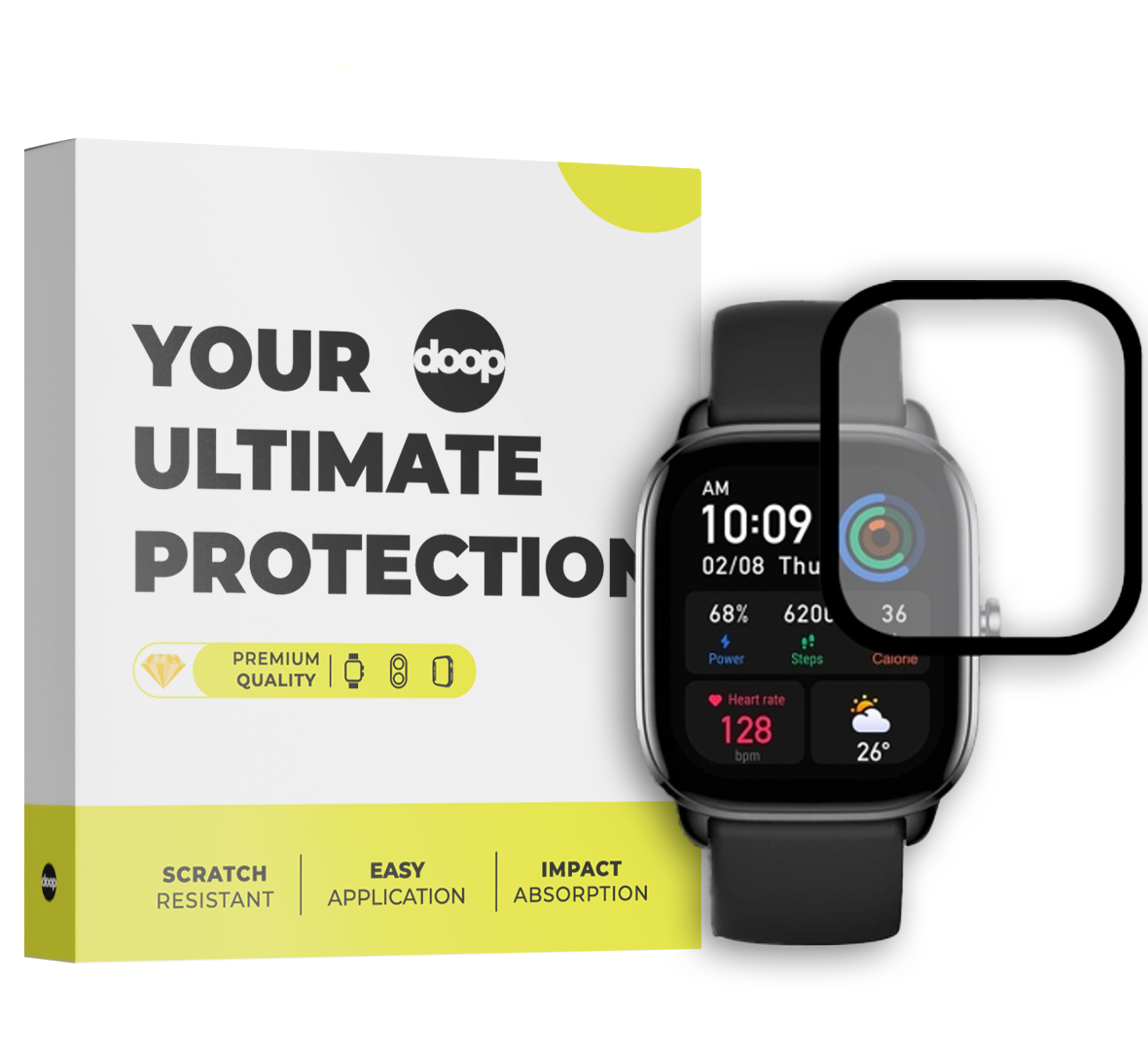 KREPEN STEKLO DOOP HYBRID GLASS AMAZFIT GTS 4 MINI ČRNA