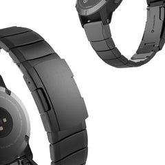 KOVINSKI TRAK ZA GARMIN 26MM FENIX 3 / 5X / 3HR / 5X PLUS / 6X / 6X / 7 X PRO DOOP STEELBAND ČRNA