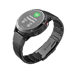 KOVINSKI TRAK ZA GARMIN 26MM FENIX 3 / 5X / 3HR / 5X PLUS / 6X / 6X / 7 X PRO DOOP STEELBAND ČRNA
