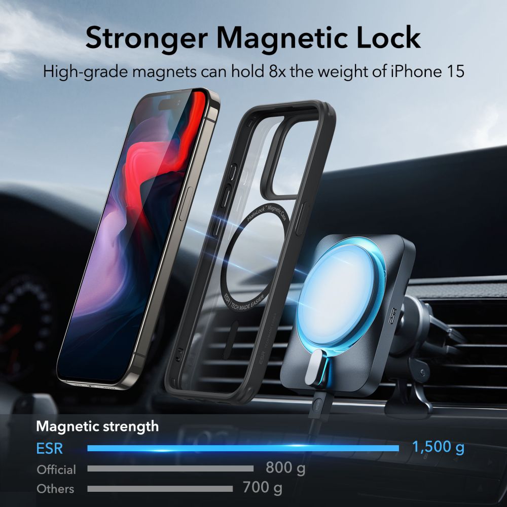 OVITEK ESR CH HALOLOCK MAGSAFE IPHONE 15 PRO MAX PROZOREN/ČRN