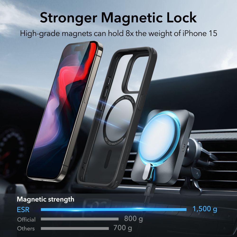 OVITEK ESR CH HALOLOCK MAGSAFE IPHONE 15 PRO MAX FROSTED BLACK