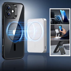 ESR CLASSIC HYBRID HALOLOCK MAGSAFE IN TEMPERIRANO STEKLO IPHONE 16 PLUS PROZOREN/ČRN.