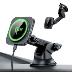 DRŽALO TELEFONA ZA AVTO Z BREZŽIČNIM POLNJENJEM ESR HALOLOCK MAGNETIC MAGSAFE DASHBOARD CAR MOUNT WIRELESS CHARGER QI2 15W ČRNA