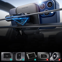 DRŽALO ZA TELEFON V AVTU S BREZŽIČNIM POLNJENJEM ESR HALOLOCK MAGNETIC MAGSAFE VENT CAR MOUNT BREZŽIČNI POLNILEC QI2 15W ČRNA