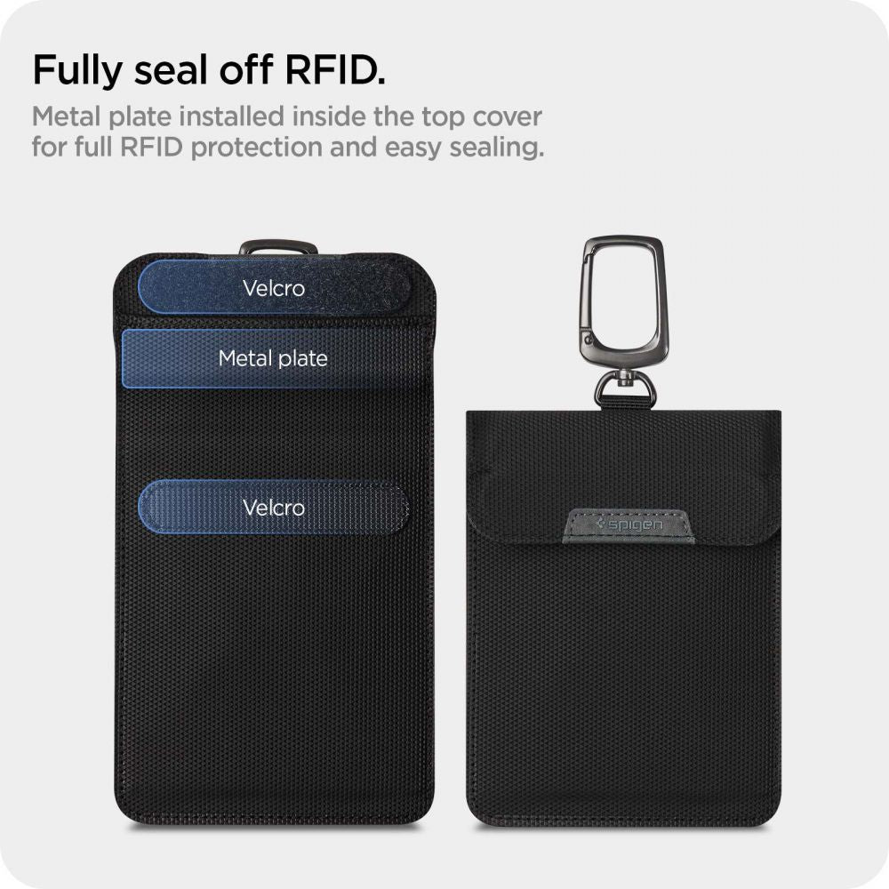 FARADAYEVA KLETKA SPIGEN OVITEK BEZ KLJUČA RFID SIGNALNI BLOKATOR ČRNA