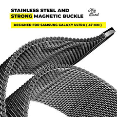 KOVINSKI TRAK ZA SAMSUNG GALAXY WATCH ULTRA (47 MM) HEYBAND MILANESE SREBRNA