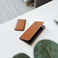 OVITEK ZA KNIŽICE ZA SAMSUNG GALAXY A15 5G HEYCASE USNJENA DENARNICA CLARET