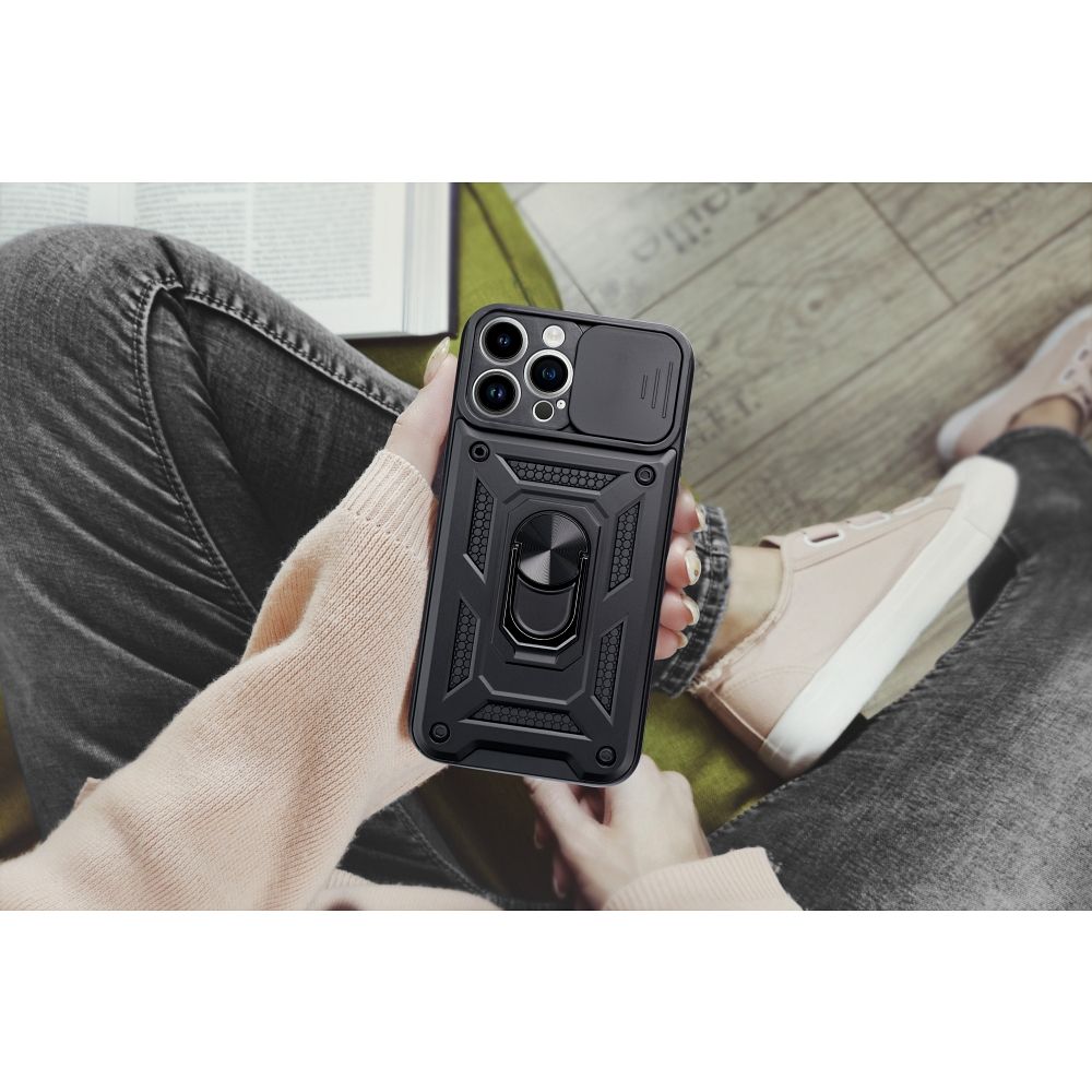OVITEK ZA SAMSUNG GALAXY A15 5G HEYCASE CAMSHIELD ČRNÝ