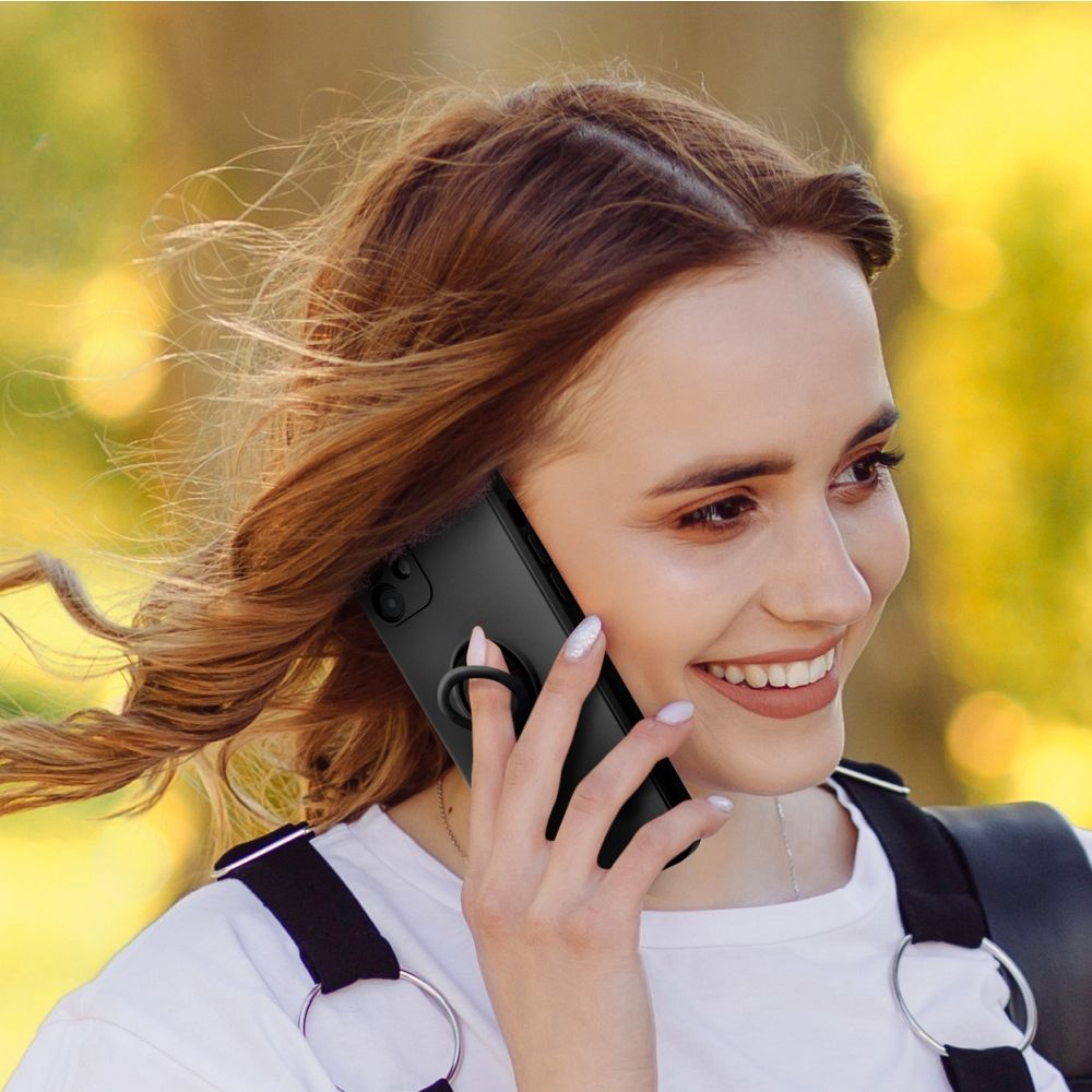 OVITEK ZA SAMSUNG GALAXY A25 5G HEYCASE SILIKONSKI PRSTAN ČRN