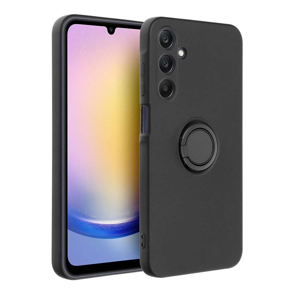 OVITEK ZA SAMSUNG GALAXY A25 5G HEYCASE SILIKONSKI PRSTAN ČRN