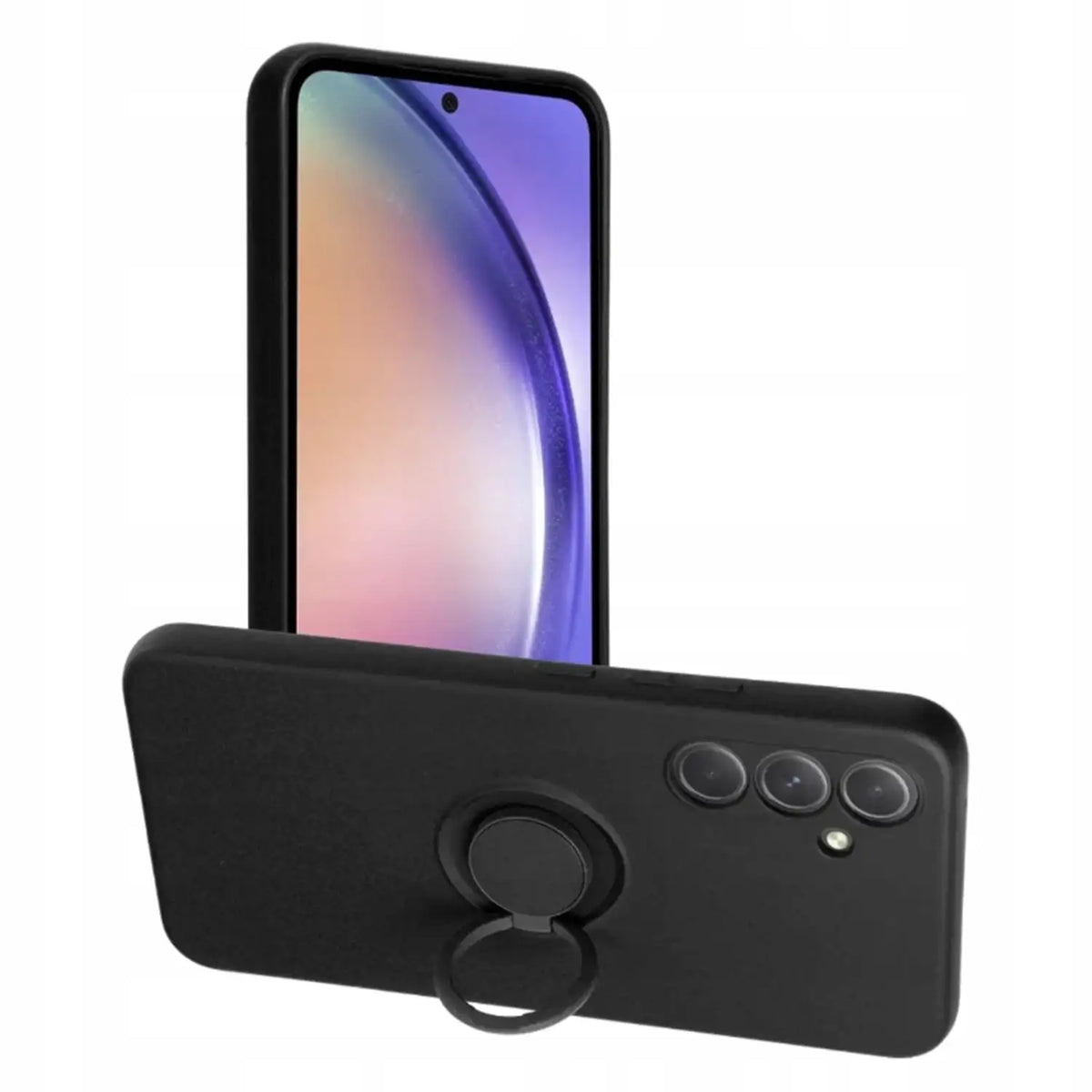 OVITEK ZA SAMSUNG A55 5G HEYCASE ICON RING ČRN