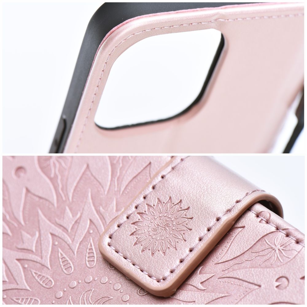 OVITEK ZA SAMSUNG GALAXY A55 5G HEYCASE MAGNET WALLET MANDALA ROSE GOLD