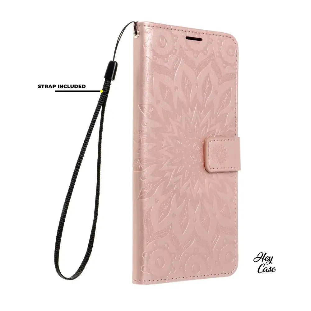 OVITEK ZA SAMSUNG GALAXY A55 5G HEYCASE MAGNET WALLET MANDALA ROSE GOLD