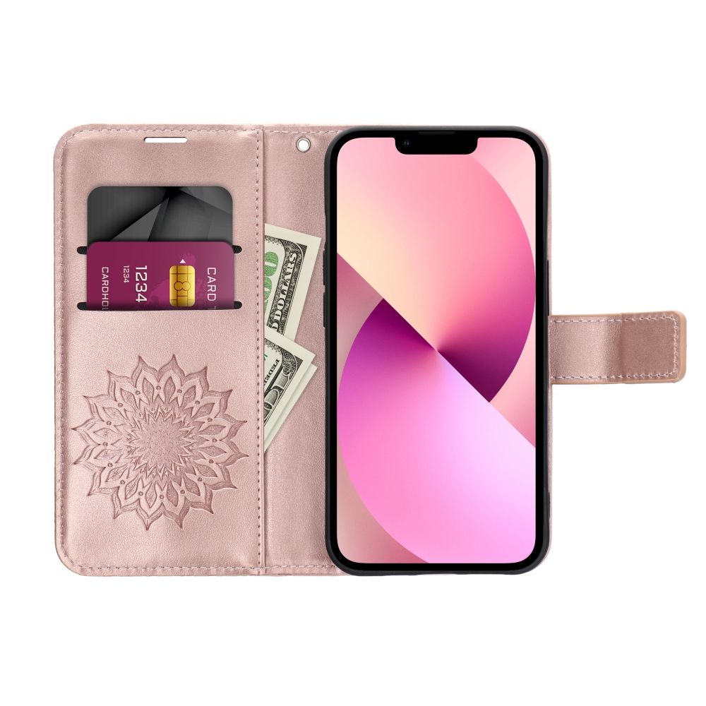 OVITEK ZA SAMSUNG GALAXY A55 5G HEYCASE MAGNET WALLET MANDALA ROSE GOLD