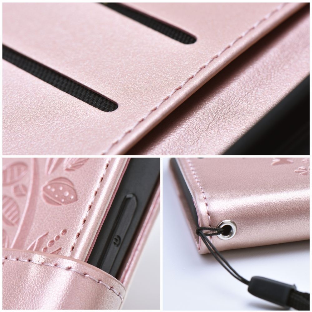 OVITEK ZA SAMSUNG GALAXY A55 5G HEYCASE MAGNET WALLETA LES ROŽE