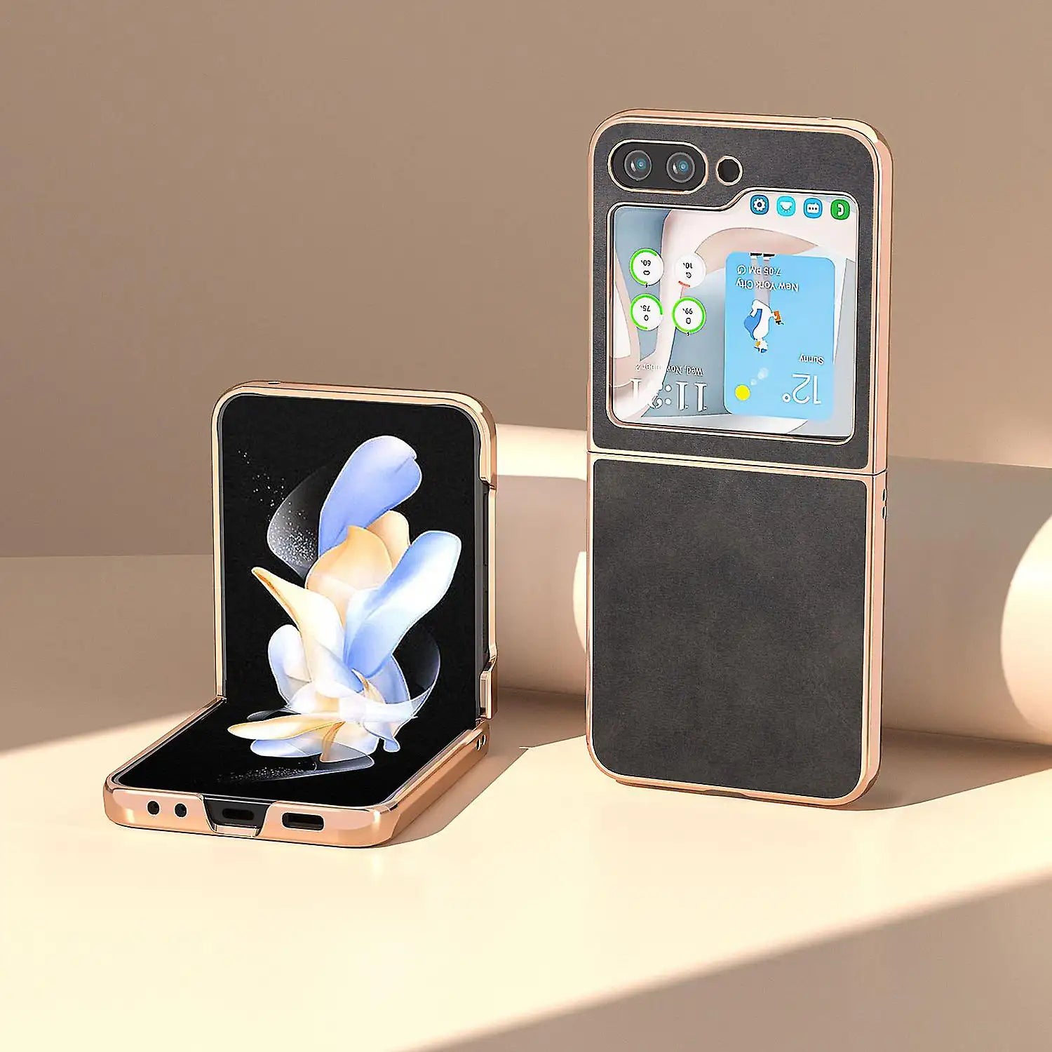 OVITEK ZA SAMSUNG GALAXY Z FLIP 5 5G HEYCASE VOUGE ČRNA