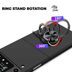 OVITEK ZA SAMSUNG Z FLIP 4 HEYCASE ICON RING ČRN