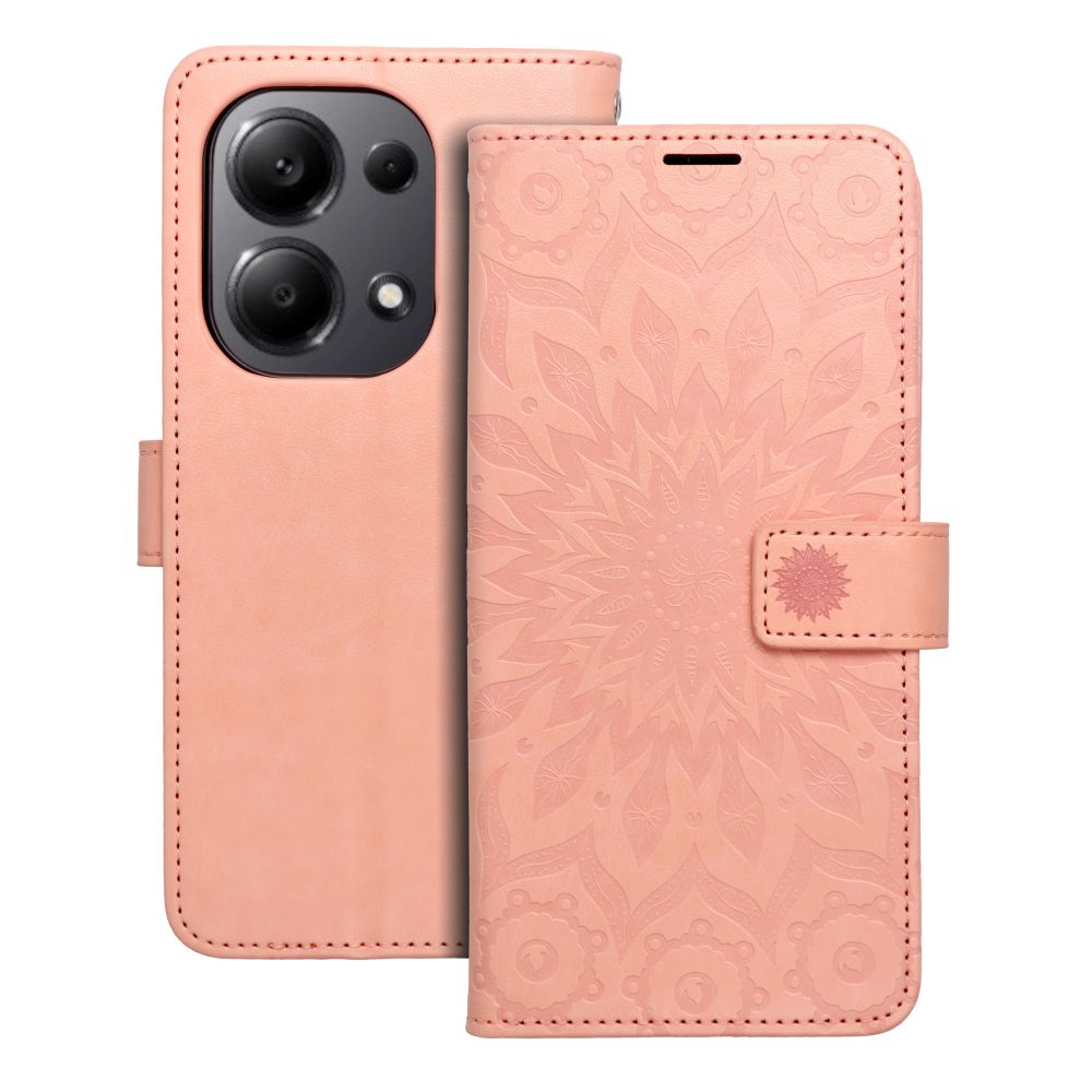 OVITEK ZA XIAOMI REDMI NOTE 13 PRO 4G / POCO M6 PRO 4G HEYCASE MAGNETNA DENARNICA MANDALA BRESKOVO RDEČA