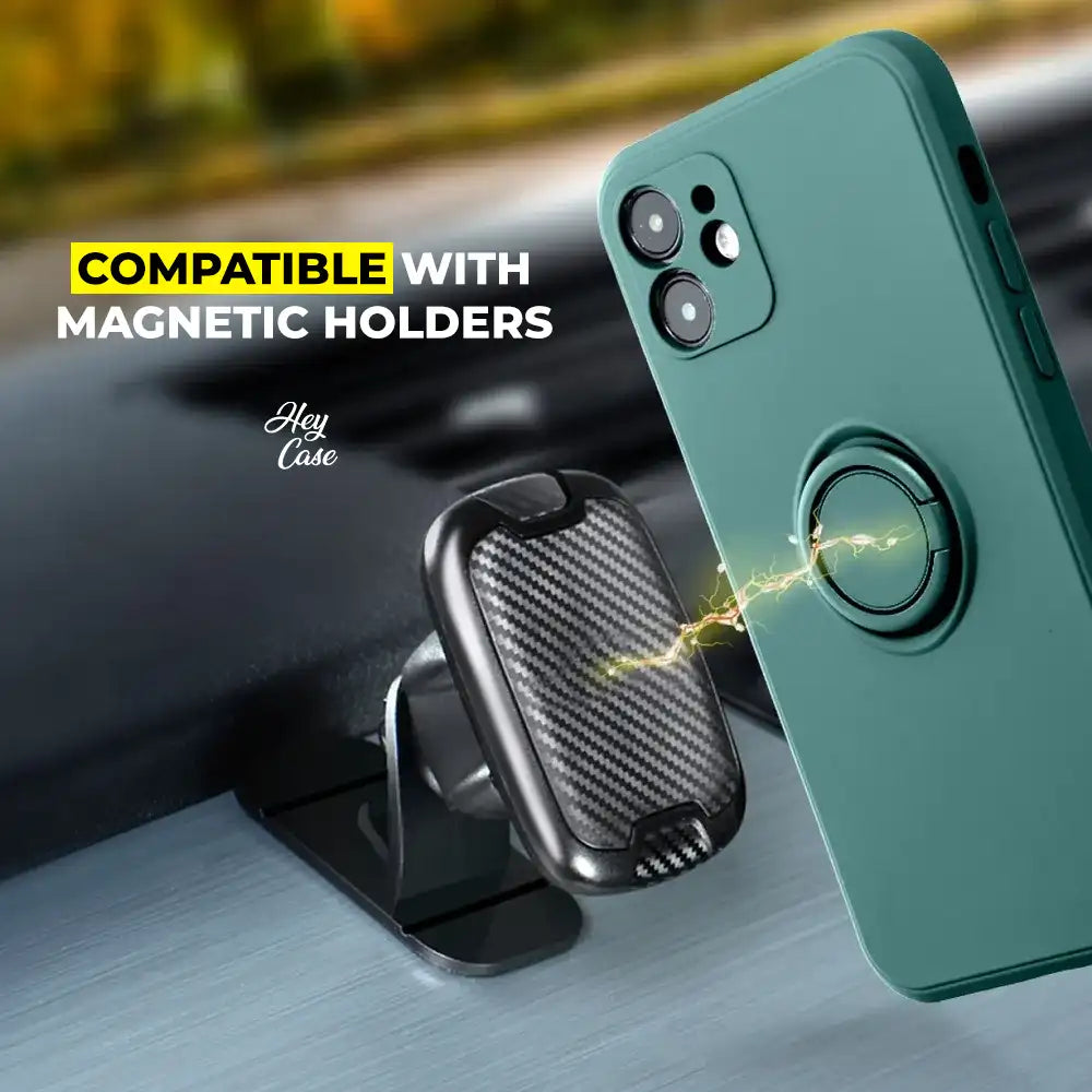OVITEK ZA IPHONE 7 / 8 / SE 2020 / SE 2022 HEYCASE ICON RING ČRN.