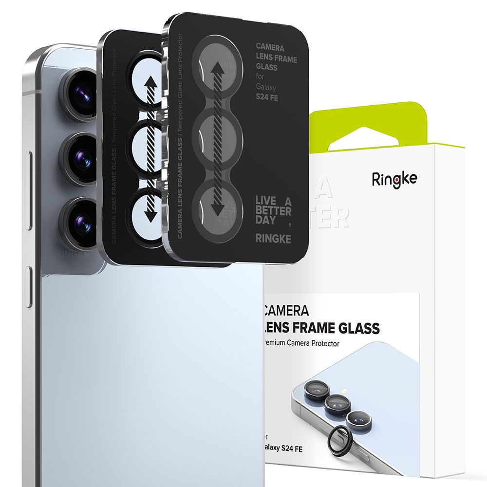 ZAŠČITNO TRDO STEKLO ZA OBJEVNIK FOTOAPARATA RINGKE CAMERA FRAME PROTECTOR 2-PACK GALAXY S4 FE ČRNA