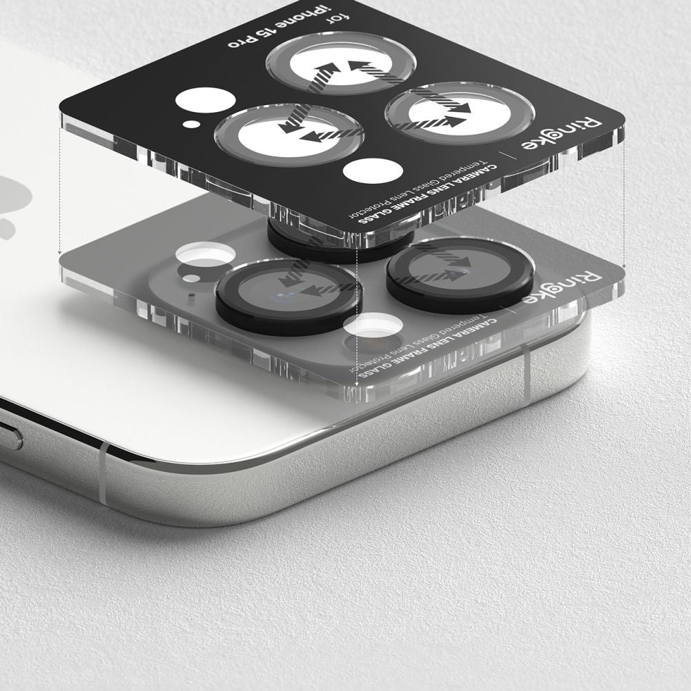 ZAŠČITA FOTOAPARATA RINGKE CAMERA FRAME PROTECTOR IPHONE 15 PRO MAX ČRNA