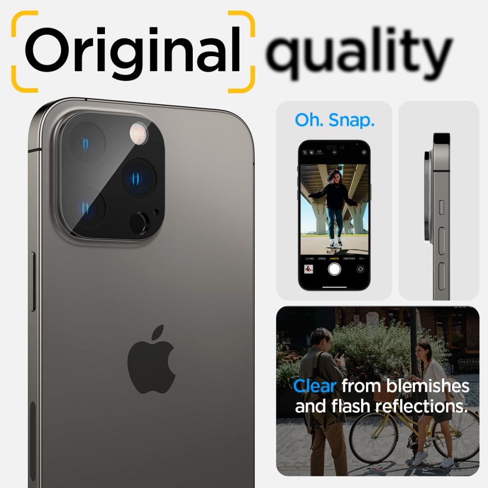 ZAŠČITA FOTOAPARATA SPIGEN OPTIK.TR KAMERA ZAŠČITNIK 2-PACK IPHONE 14 PRO / 14 PRO MAX ČRNA