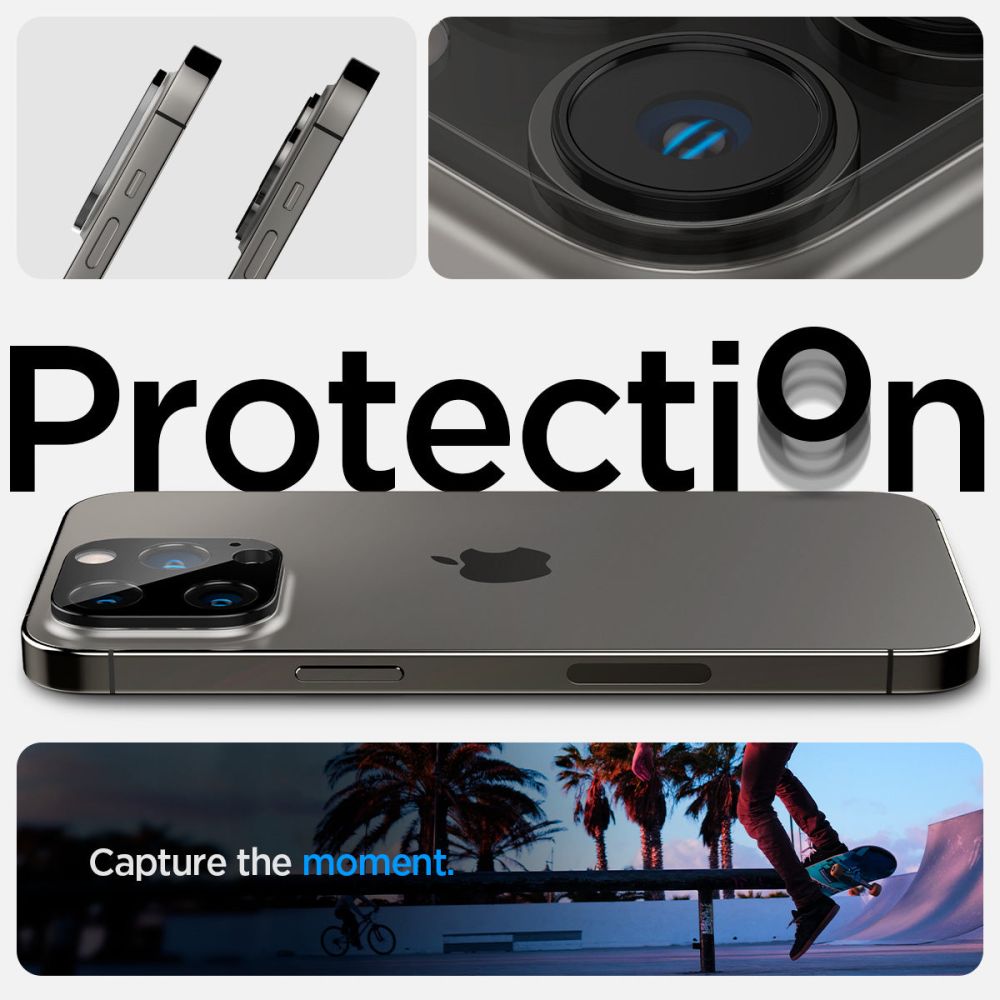 ZAŠČITA FOTOAPARATA SPIGEN OPTIK.TR KAMERA ZAŠČITNIK 2-PACK IPHONE 14 PRO / 14 PRO MAX ČRNA