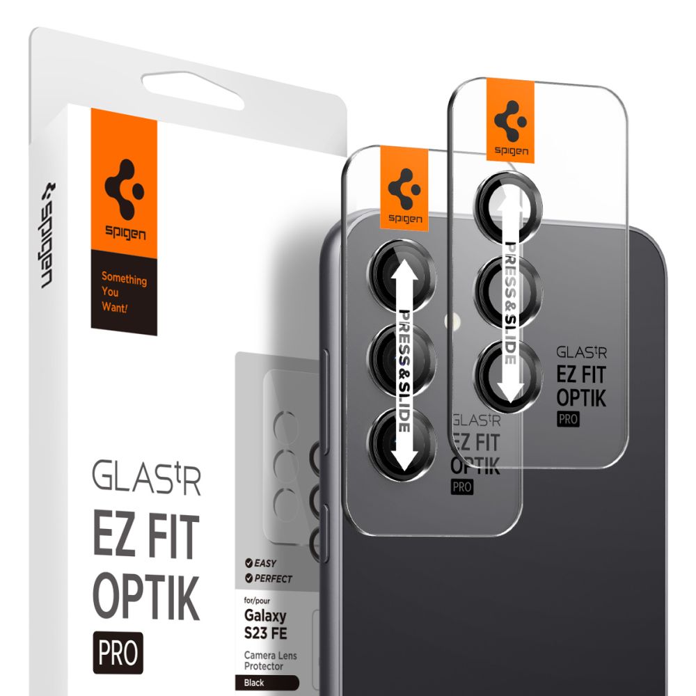 ZAŠČITA ZA FOTOAPARAT SPIGEN OPTIK.TR "EZ FIT" ZAŠČITNIK KAMERE 2-PACK GALAXY S23 FE ČRNA